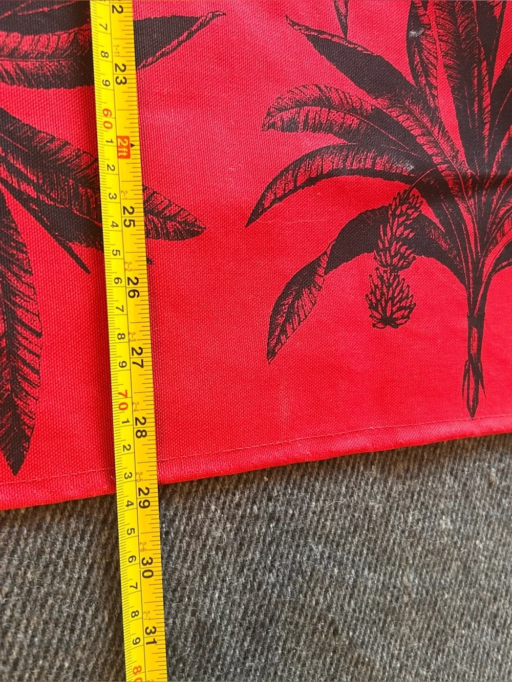 HANDS ON GOURMET Botanical Palm Print Heavy Cotton Canvas Apron #0425268